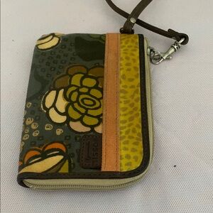 Fossil Multicolor Floral Clutch Wristlet
